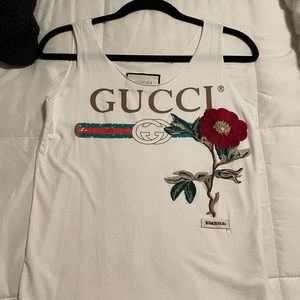 Gucci White Tank Top